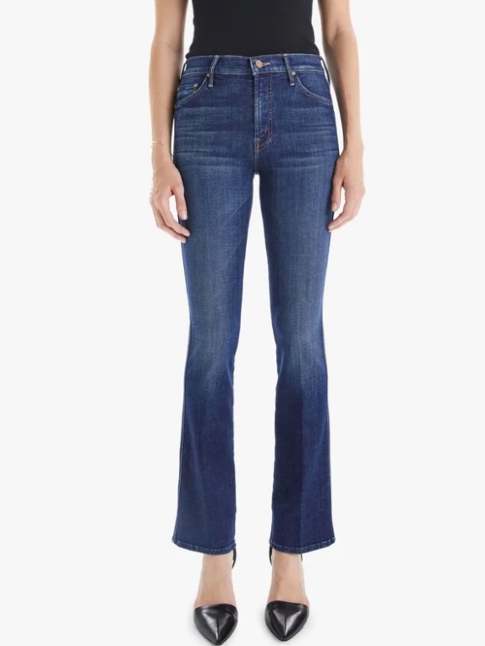 MOTHER The Double Insider Sneak Boot-Cut Jeans in Lust For Life. Size 25